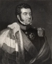 George Augustus Frederick Fitzclarence, primer conde de Munster, grabado por W.H. Cook, de 